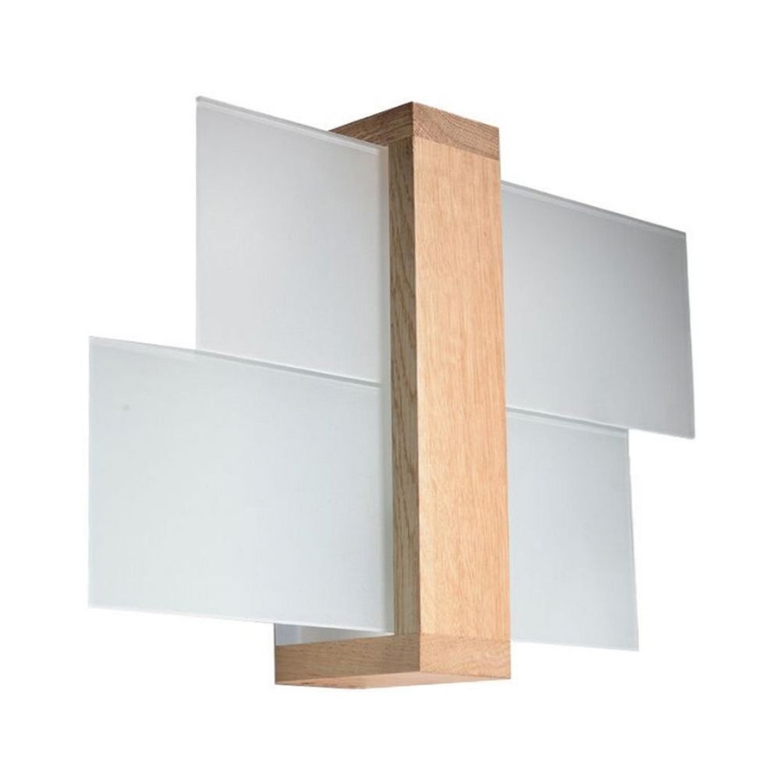 Brilagi -  LED väggbelysning HERA 1xE27/7,5W/230V trä