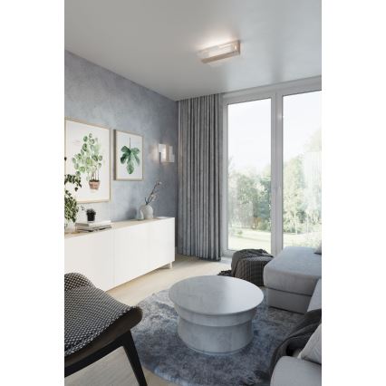 Brilagi -  LED väggbelysning HERA 1xE27/7,5W/230V trä