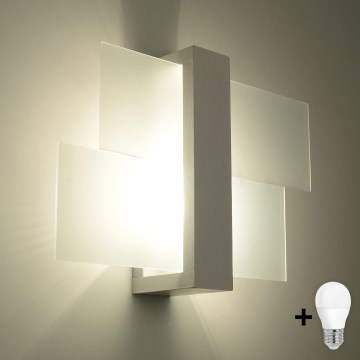 Brilagi -  LED väggbelysning HERA 1xE27/7,5W/230V vit