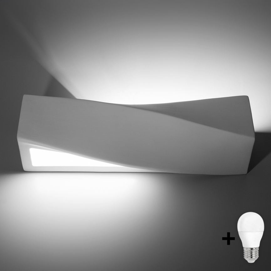 Brilagi -  LED väggbelysning KERRY 1xE27/7,5W/230V keramik/vit