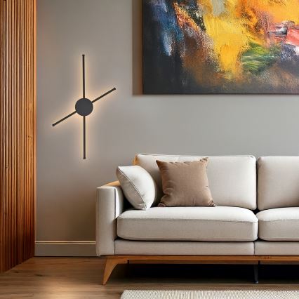 Brilagi - LED väggbelysning LUGO QUATTRO LED/16W/230V svart