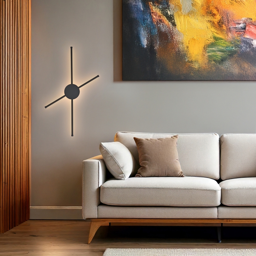 Brilagi - LED väggbelysning LUGO QUATTRO LED/16W/230V svart