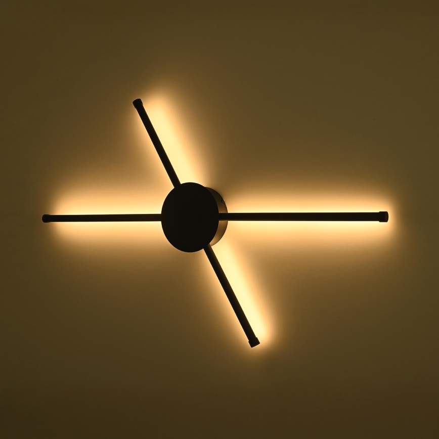 Brilagi - LED väggbelysning LUGO QUATTRO LED/16W/230V svart