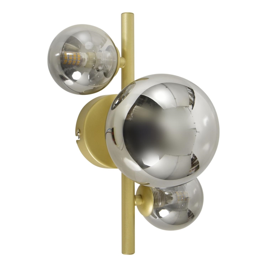 Brilagi - LED väggbelysning MILLA 3xG9/3W/230V guld/rökig