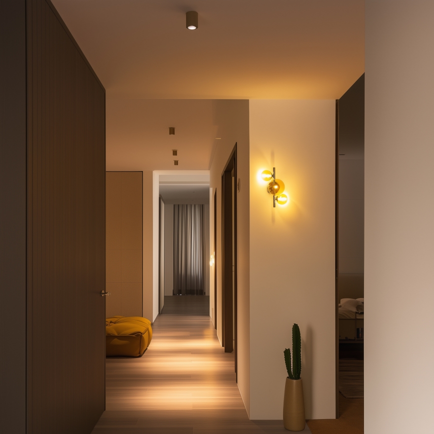 Brilagi - LED väggbelysning MILLA 3xG9/3W/230V skinande krom/guld