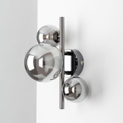 Brilagi - LED väggbelysning MILLA 3xG9/3W/230V skinande krom/rökig