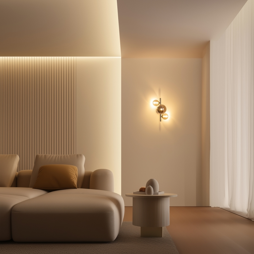 Brilagi - LED väggbelysning MILLA 3xG9/3W/230V skinande krom/rökig