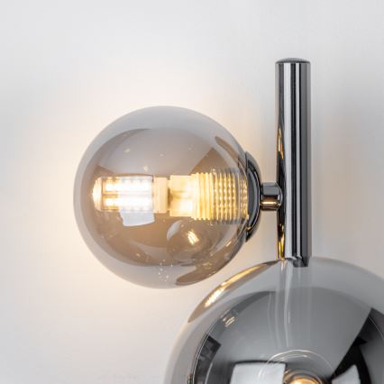 Brilagi - LED väggbelysning MILLA 3xG9/3W/230V skinande krom/rökig