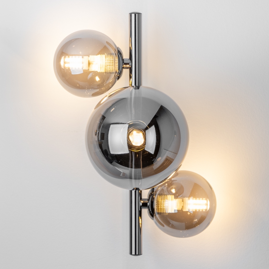 Brilagi - LED väggbelysning MILLA 3xG9/3W/230V skinande krom/rökig