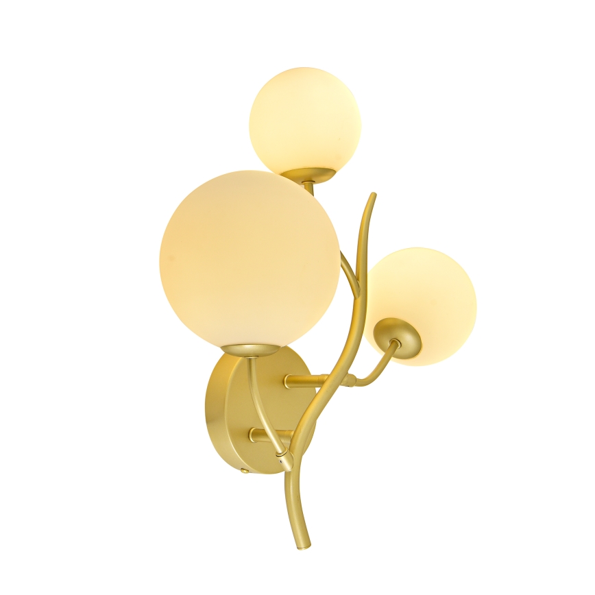 Brilagi - LED väggbelysning MISTEL 3xG9/3W/230V guld/vit