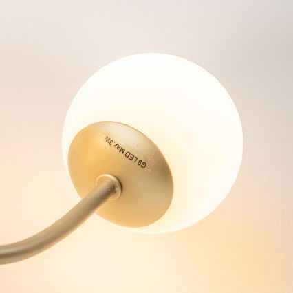 Brilagi - LED väggbelysning MISTEL 3xG9/3W/230V guld/vit