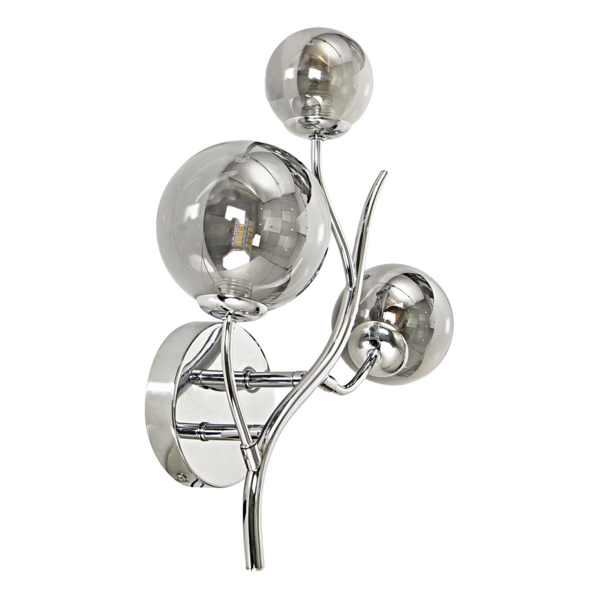 Brilagi - LED väggbelysning MISTEL 3xG9/3W/230V skinande krom/rökig