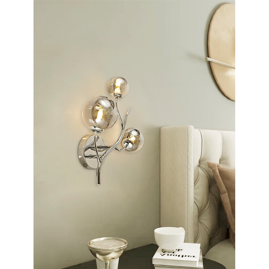 Brilagi - LED väggbelysning MISTEL 3xG9/3W/230V skinande krom/rökig