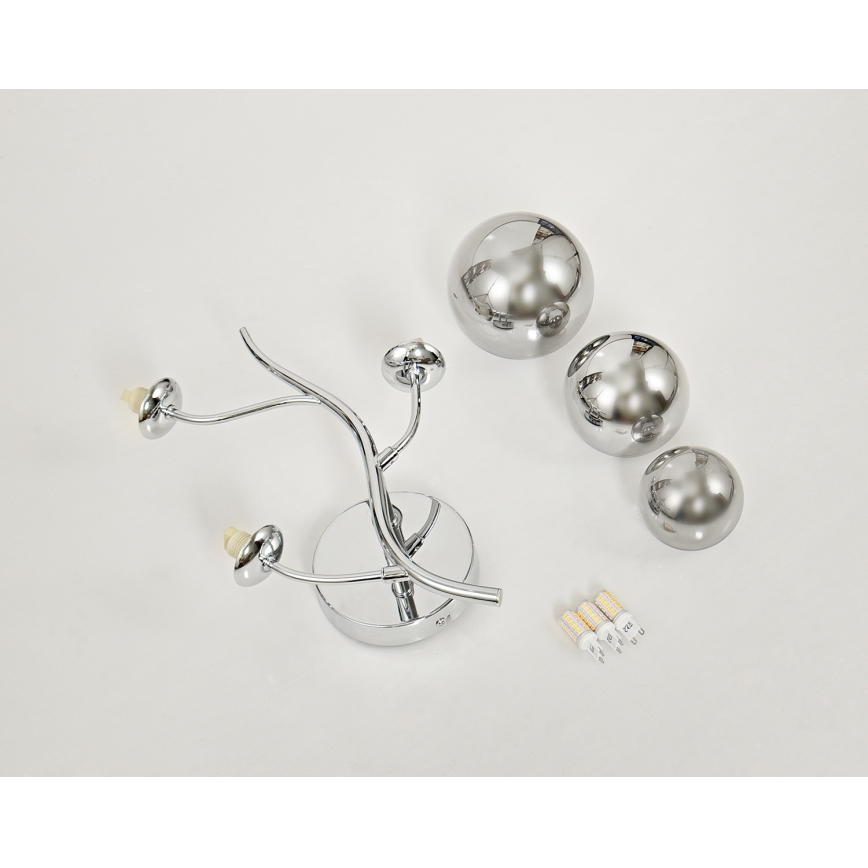 Brilagi - LED väggbelysning MISTEL 3xG9/3W/230V skinande krom/rökig
