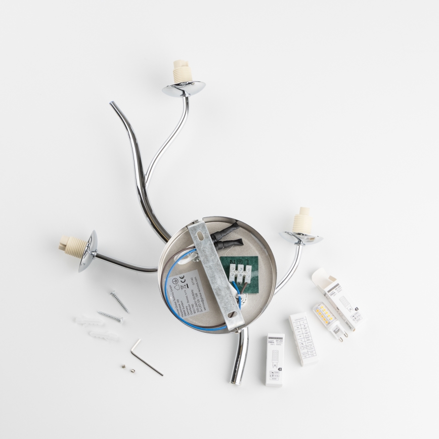 Brilagi - LED väggbelysning MISTEL 3xG9/3W/230V skinande krom/rökig