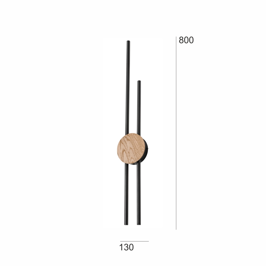 Brilagi - LED väggbelysning WOODY COLLINE LED/15W/230V 80 cm ek