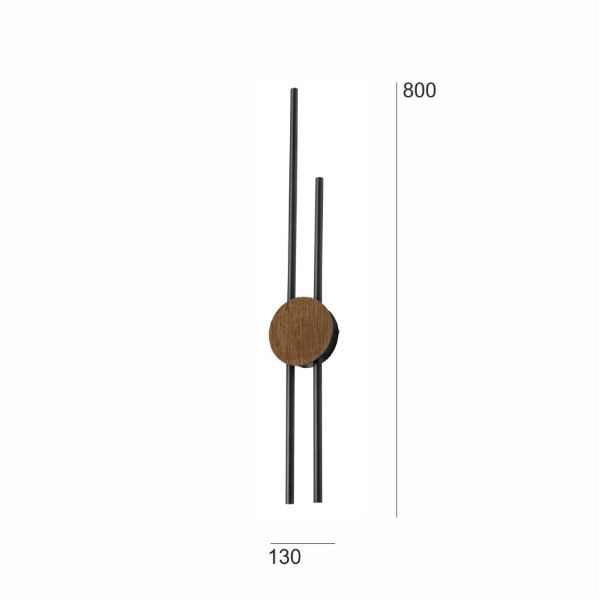 Brilagi - LED väggbelysning WOODY COLLINE LED/15W/230V 80 cm ek