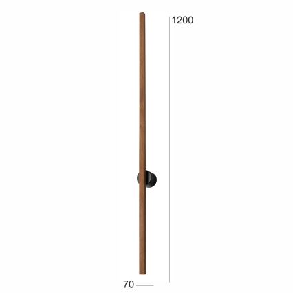 Brilagi - LED väggbelysning WOODY LINE LED/12W/230V 120 cm ek körsbär