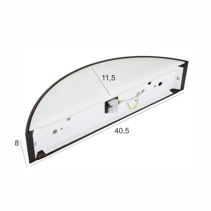 Brilagi - LED vägglampa CARVALHO SMOKEY 1xE27/60W/230V ek