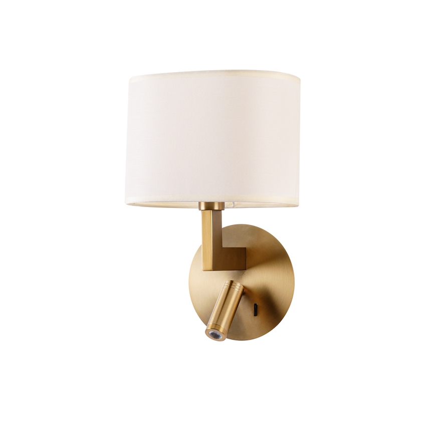 Brilagi - LED vägglampa DAYA 1xE14/40W/230V + LED/3W grädde/guld