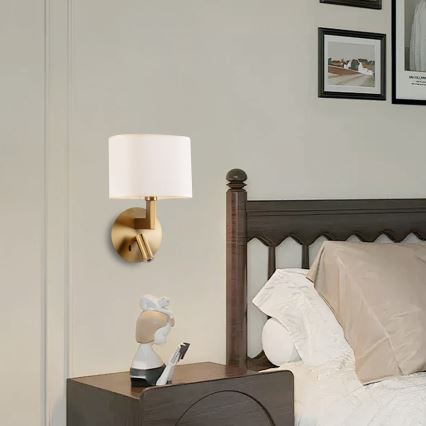 Brilagi - LED vägglampa DAYA 1xE14/40W/230V + LED/3W grädde/guld
