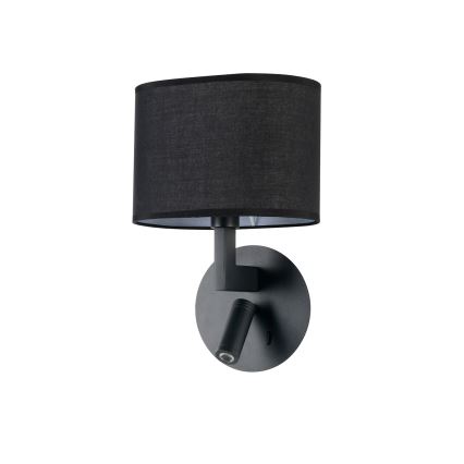 Brilagi - LED vägglampa DAYA 1xE14/40W/230V + LED/3W svart