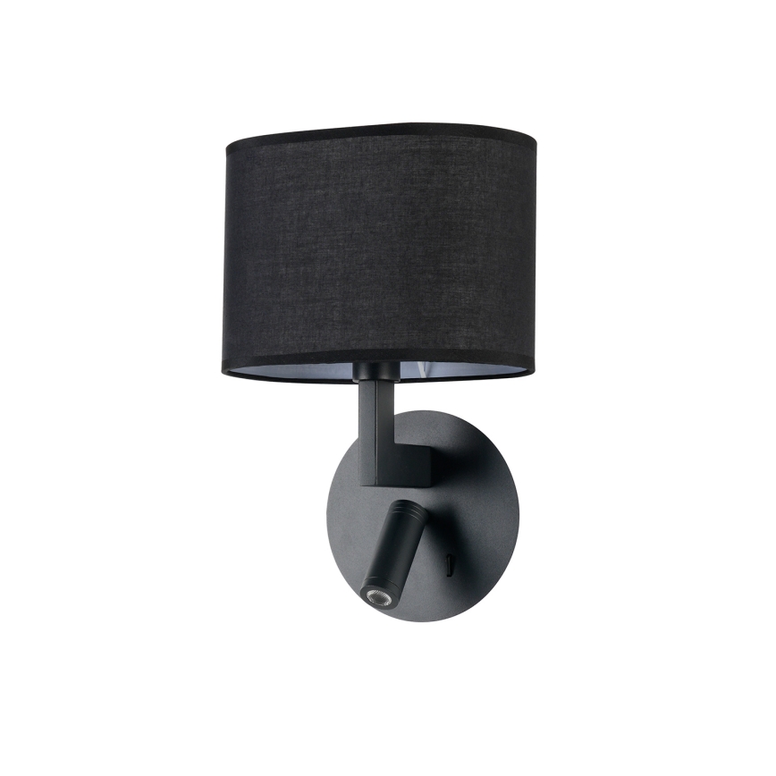 Brilagi - LED vägglampa DAYA 1xE14/40W/230V + LED/3W svart