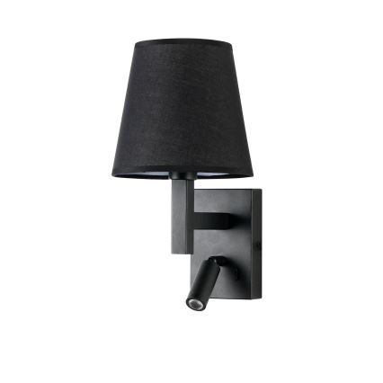 Brilagi - LED vägglampa DEYA 1xE14/40W/230V + LED/3W svart
