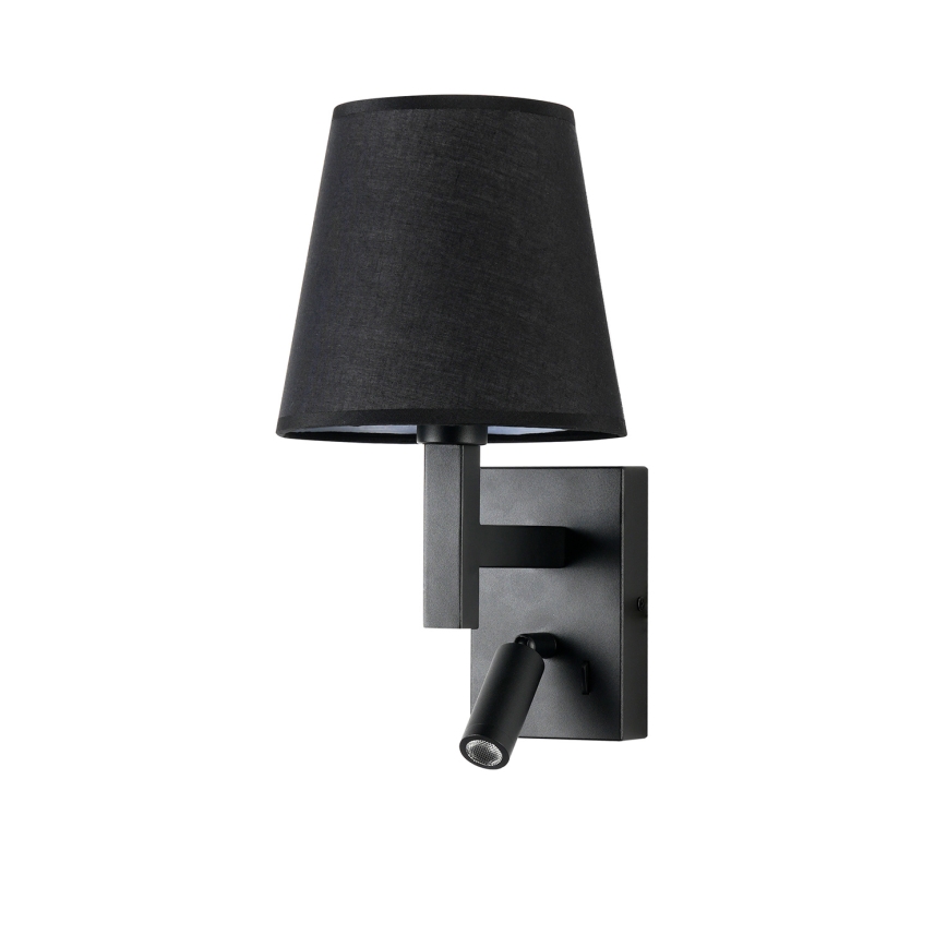 Brilagi - LED vägglampa DEYA 1xE14/40W/230V + LED/3W svart