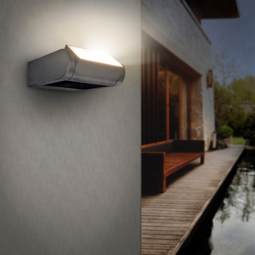 Brilagi - LED vägglampa för utomhusbruk CROTONE LED/7W/230V antracit IP54