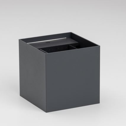 Brilagi - LED vägglampa för utomhusbruk CUBE LED/6W/230V antracit IP54