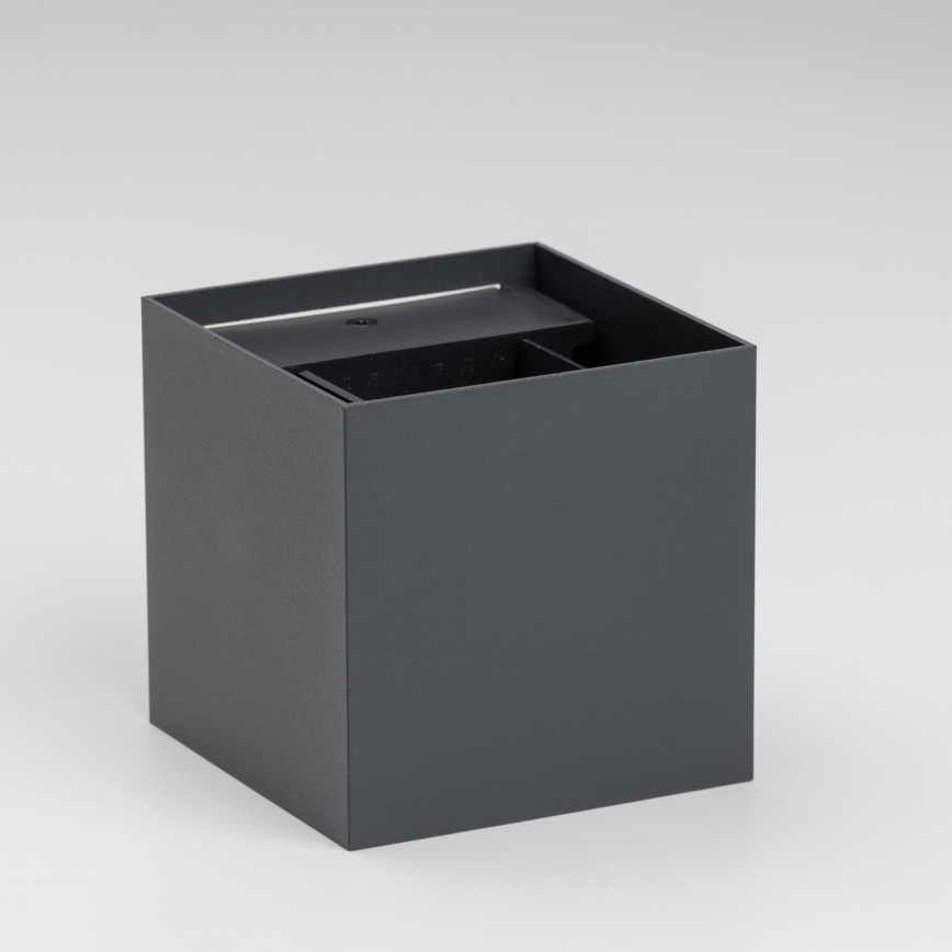 Brilagi - LED vägglampa för utomhusbruk CUBE LED/6W/230V antracit IP54