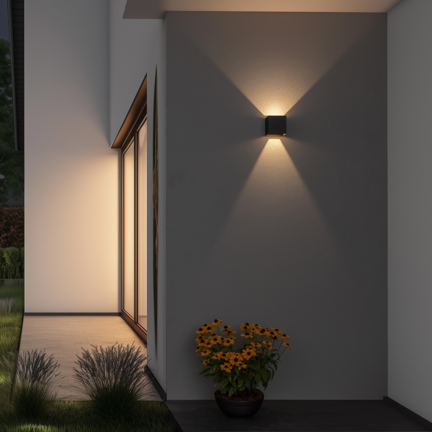Brilagi - LED vägglampa för utomhusbruk CUBE LED/6W/230V antracit IP54