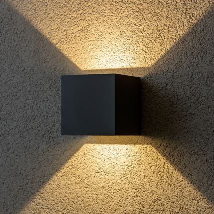Brilagi - LED vägglampa för utomhusbruk CUBE LED/6W/230V antracit IP54