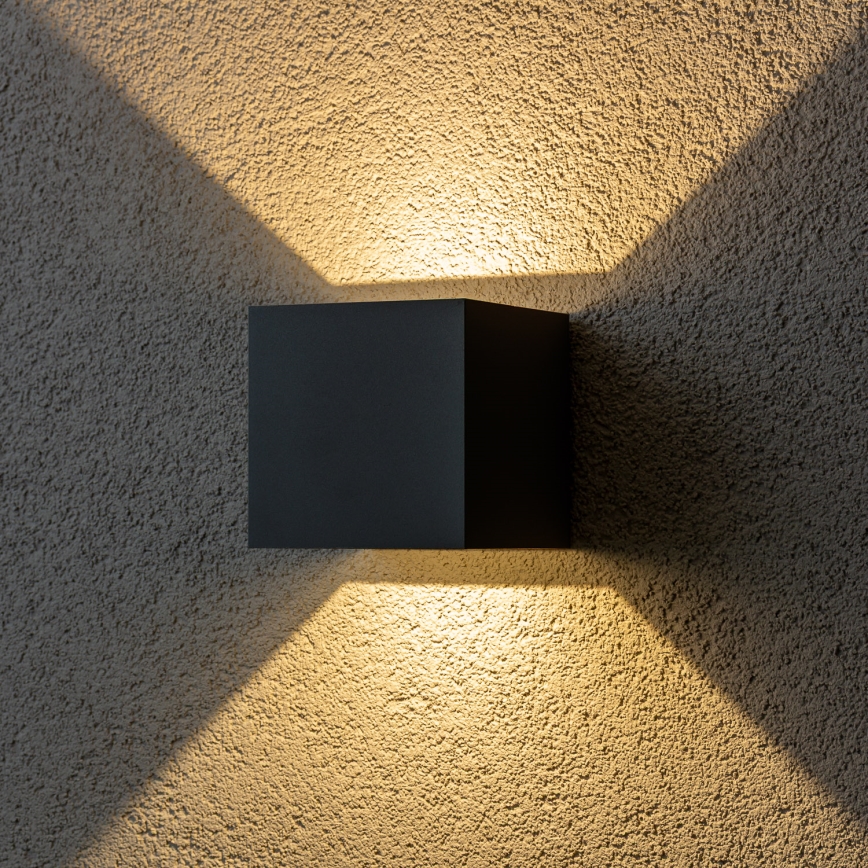 Brilagi - LED vägglampa för utomhusbruk CUBE LED/6W/230V antracit IP54
