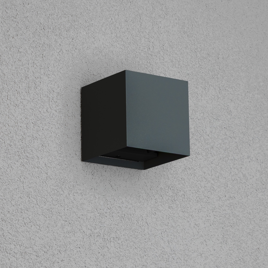 Brilagi - LED vägglampa för utomhusbruk CUBE LED/6W/230V antracit IP54