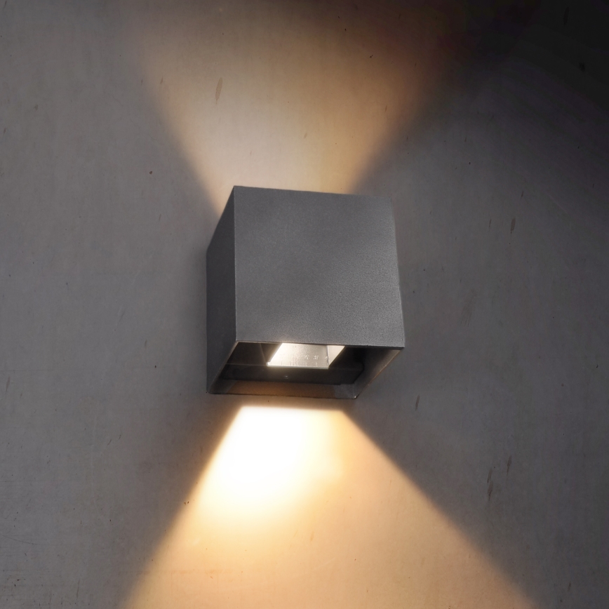 Brilagi - LED vägglampa för utomhusbruk CUBE LED/6W/230V antracit IP54