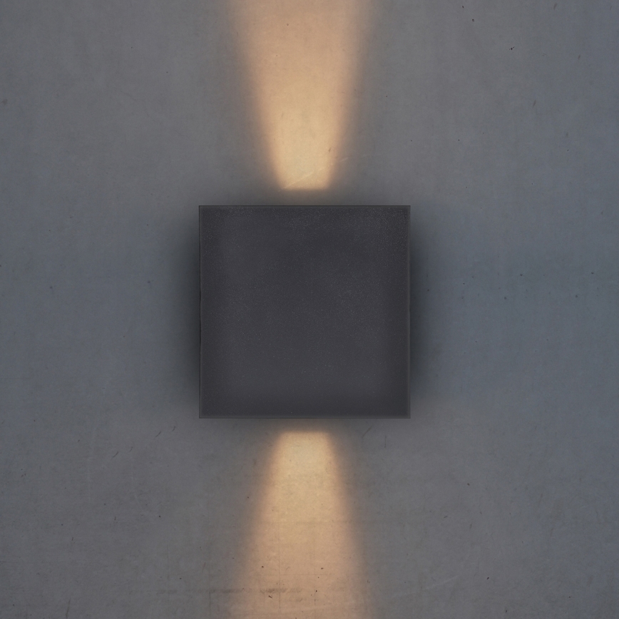 Brilagi - LED vägglampa för utomhusbruk CUBE LED/6W/230V antracit IP54