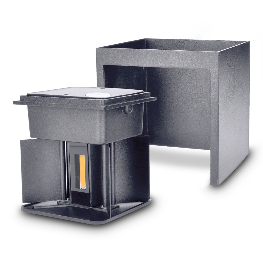 Brilagi - LED vägglampa för utomhusbruk CUBE LED/6W/230V antracit IP54