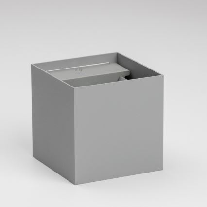 Brilagi - LED vägglampa för utomhusbruk CUBE LED/6W/230V grå IP54
