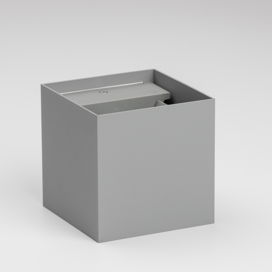 Brilagi - LED vägglampa för utomhusbruk CUBE LED/6W/230V grå IP54