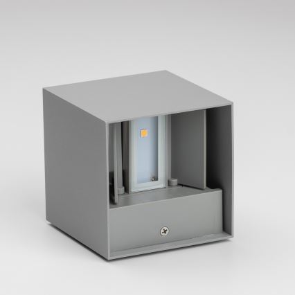 Brilagi - LED vägglampa för utomhusbruk CUBE LED/6W/230V grå IP54