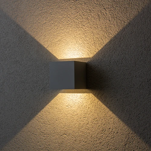 Brilagi - LED vägglampa för utomhusbruk CUBE LED/6W/230V grå IP54