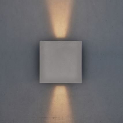 Brilagi - LED vägglampa för utomhusbruk CUBE LED/6W/230V grå IP54