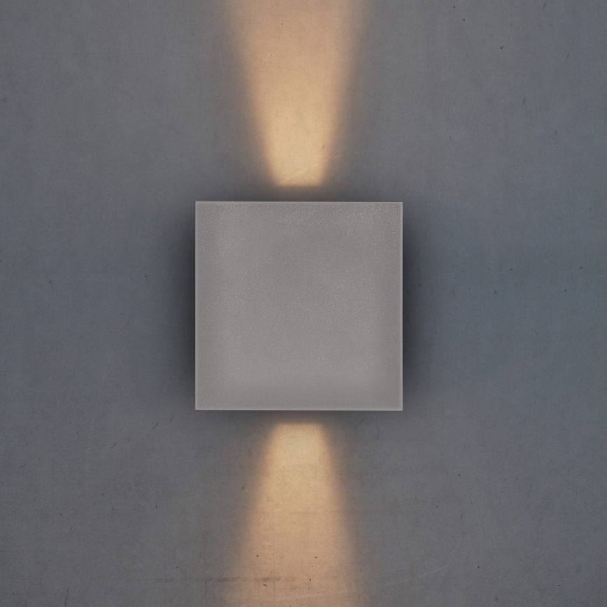 Brilagi - LED vägglampa för utomhusbruk CUBE LED/6W/230V grå IP54