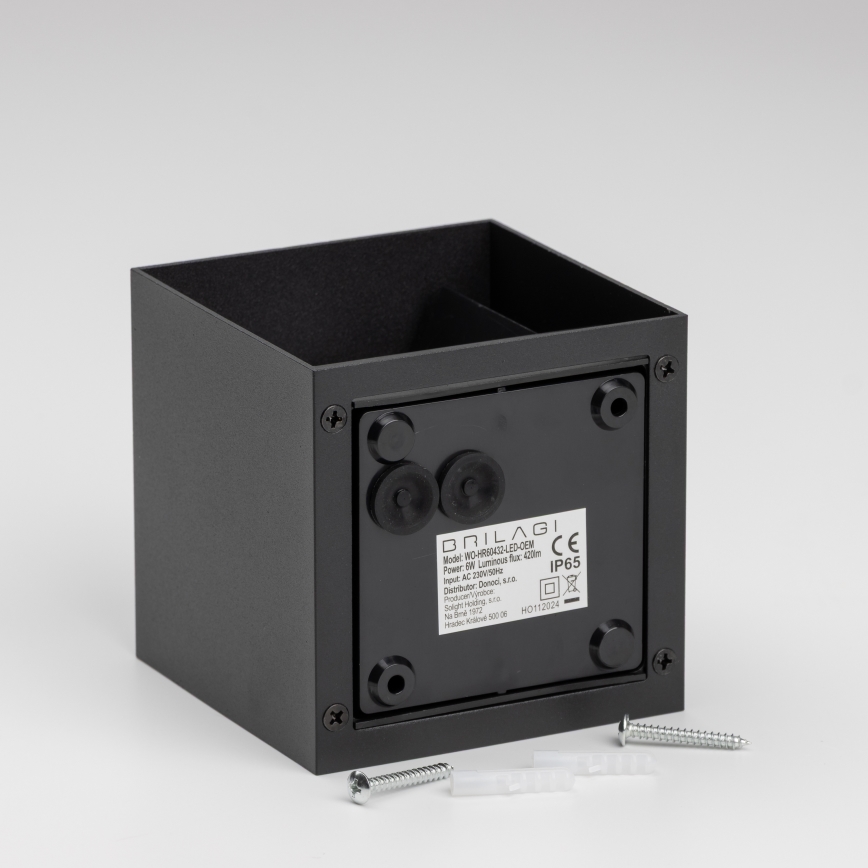 Brilagi - LED vägglampa för utomhusbruk CUBE LED/6W/230V IP54
