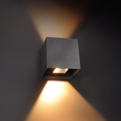 Brilagi - LED vägglampa för utomhusbruk CUBE LED/6W/230V IP54