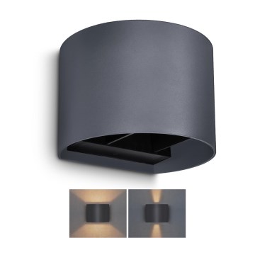 Brilagi - LED vägglampa för utomhusbruk RONDO LED/6W/230V antracit IP54
