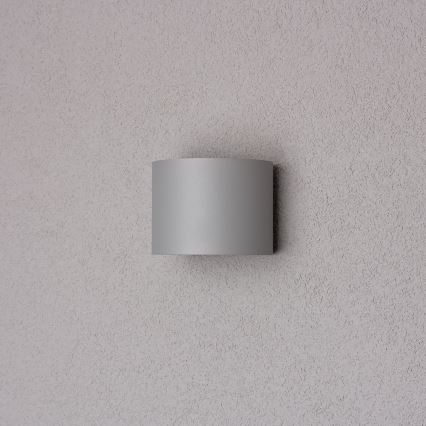 Brilagi - LED vägglampa för utomhusbruk RONDO LED/6W/230V grå IP54