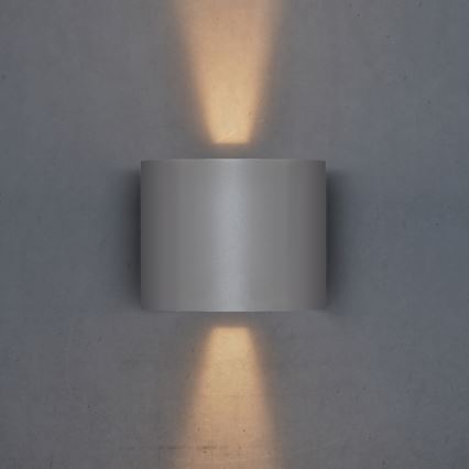 Brilagi - LED vägglampa för utomhusbruk RONDO LED/6W/230V grå IP54